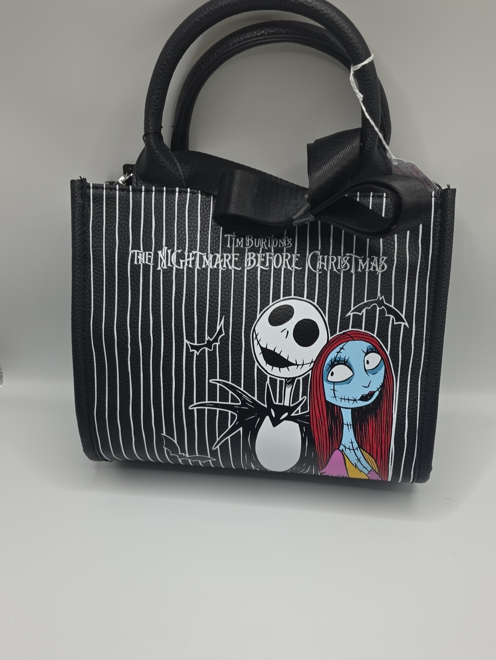 Primark Black Pinstripe Nightmare Before Christmas Sally & Jack Mini Tote